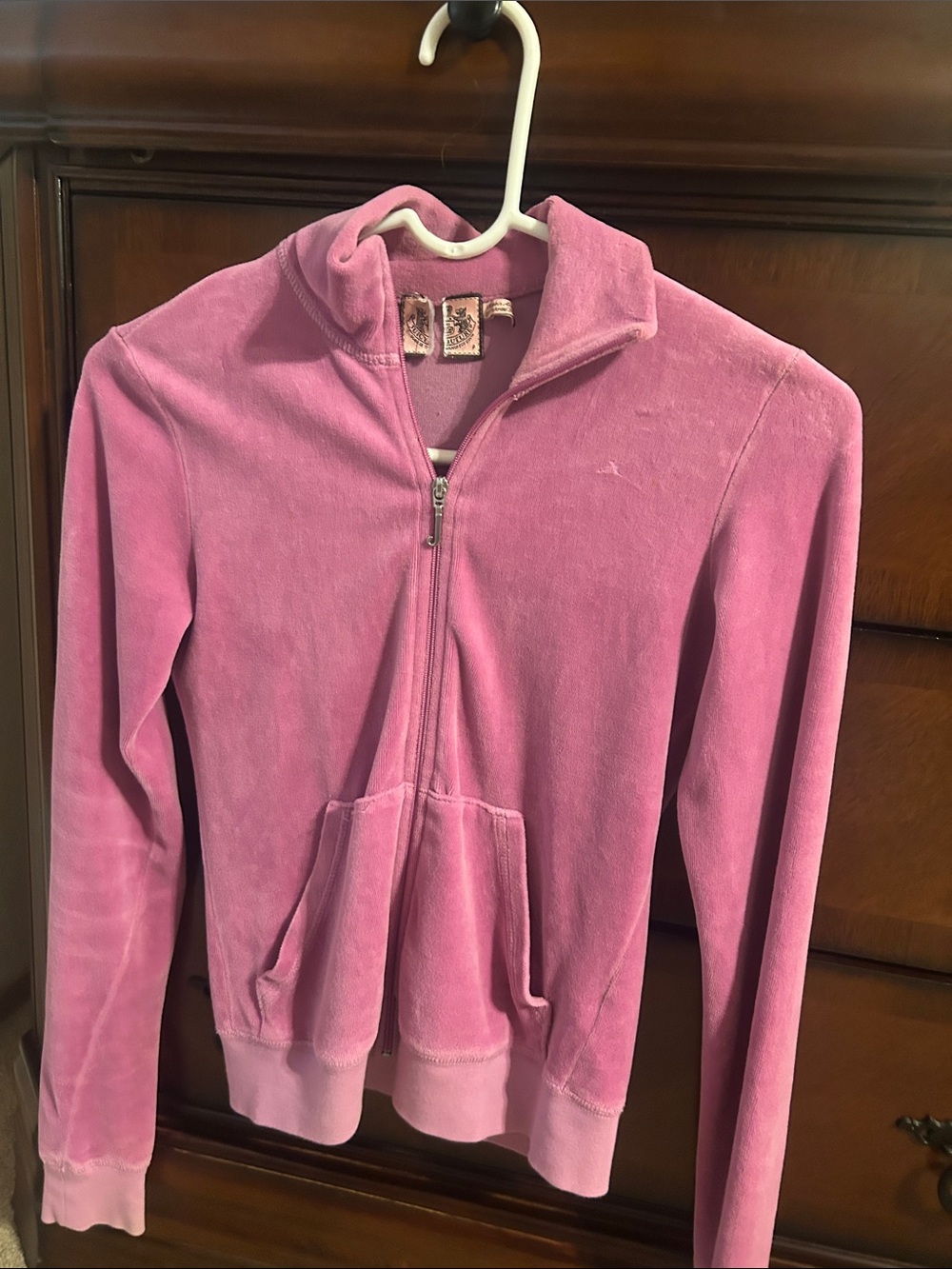 Juicy Couture Pink Velour Zip-Up Jacket